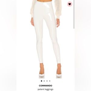 Commando Patent White Leather Leggings
